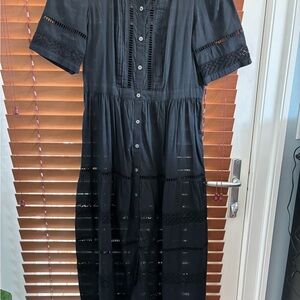 GAP Black Dress with Button Detail